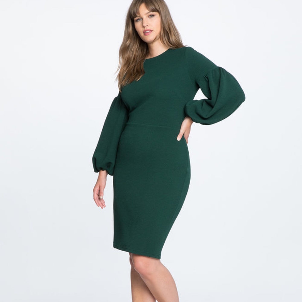 Eloquii Puff Sleeve Bodycon Dress